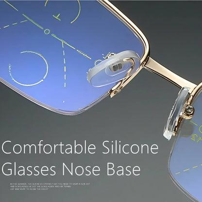 Belro Smart German Progressive Glasses with multifocal lenses for reading and distance vision, featuring intelligent design.