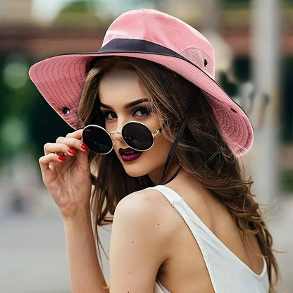 Belro UV protection foldable sun hat, lightweight accessory with wide brim for sun shading and easy packing.