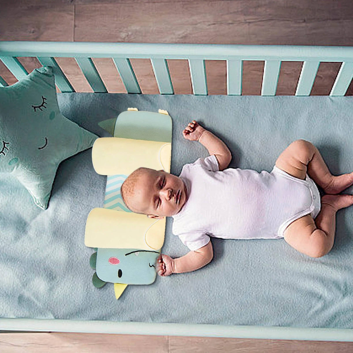 Belro adjustable newborn baby head pillow with soft fabric and ergonomic design for comfortable sleep and support.