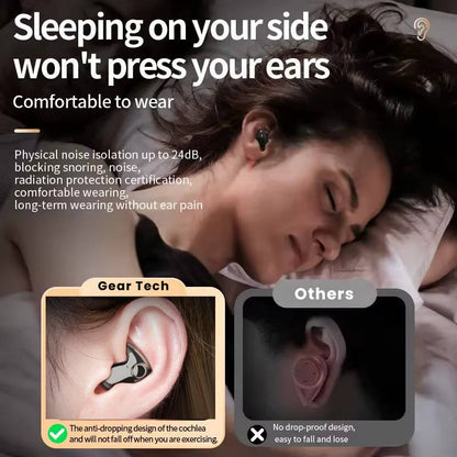 Belro sleeping earbuds in soft, comfortable design for restful sleep and sound isolation, perfect for health and beauty use.