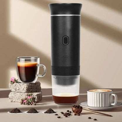 Belro portable coffee maker for espresso, cappuccino, and drip coffee, compact electronic home appliance with brewing functions.