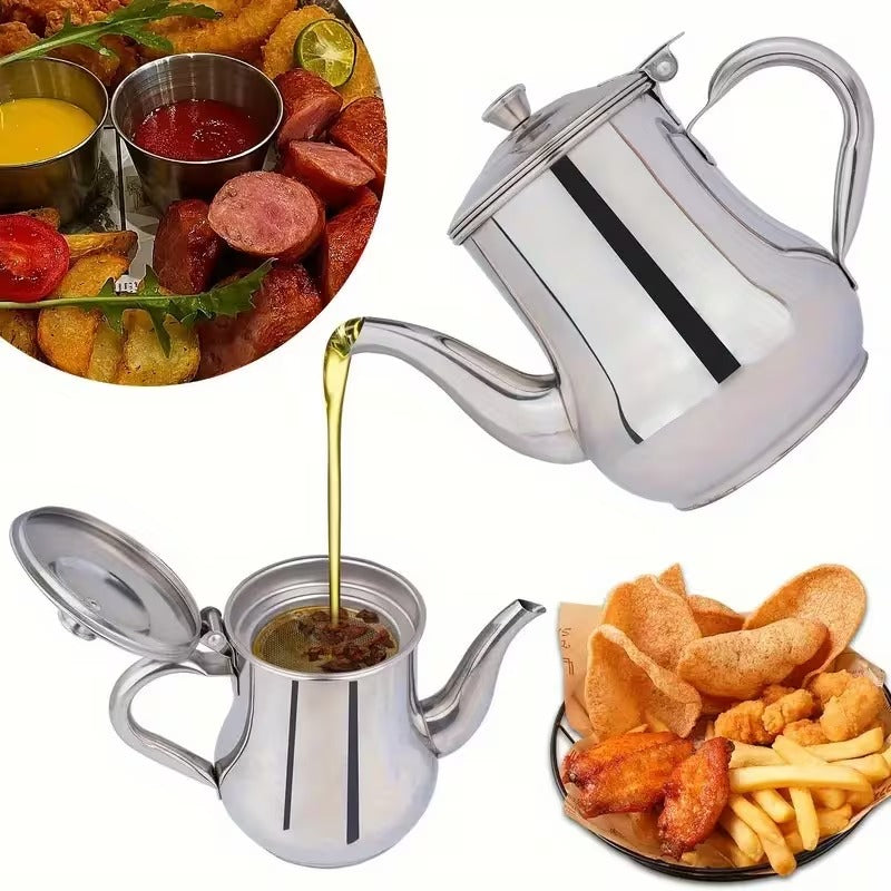 Belro bacon grease container for kitchen use, with a white lid and clear body for storing bacon fat in home and garden kitchen.