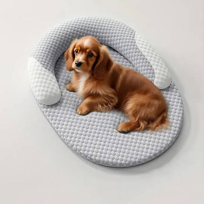 Belro orthopedic cooling dog bed with plush fabric and supportive design, ideal for comfort and cooling for dogs.