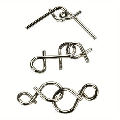 Belro metal puzzle toy with interconnected metal pieces for brain-teasing fun, ideal for fans of challenging toys and puzzles.