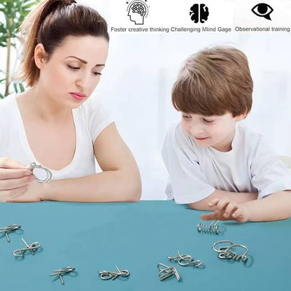 Belro metal puzzle toy with intricate interconnected pieces, designed for challenging problem-solving and entertainment.