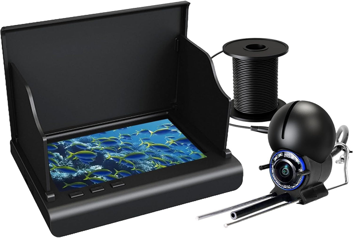 Belro portable fish finder with underwater fishing camera and 4.3-inch LCD monitor for underwater viewing and fishing exploration.