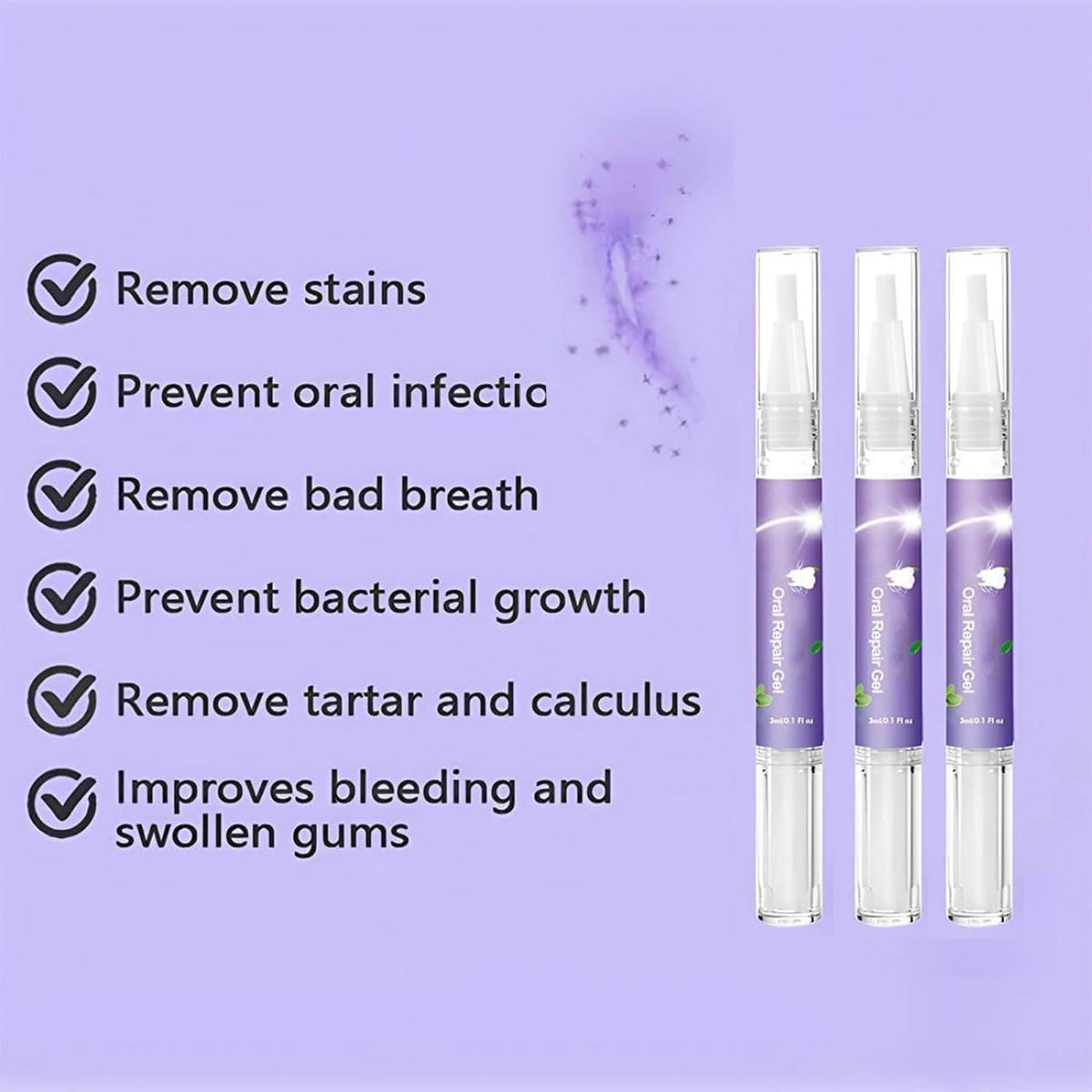 Belro 3-set dog oral repair gel bottles for pet oral health in a health and beauty setting, showing the product packaging.