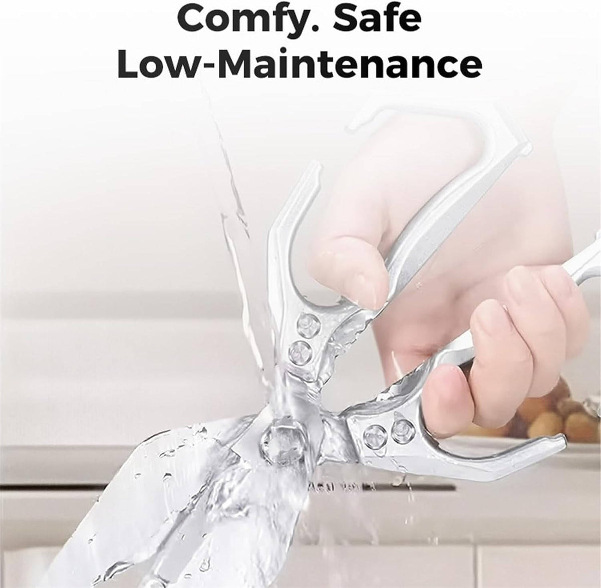 Belro kitchen shears with stainless steel blades and ergonomic handles, ideal for food prep and household cutting tasks.