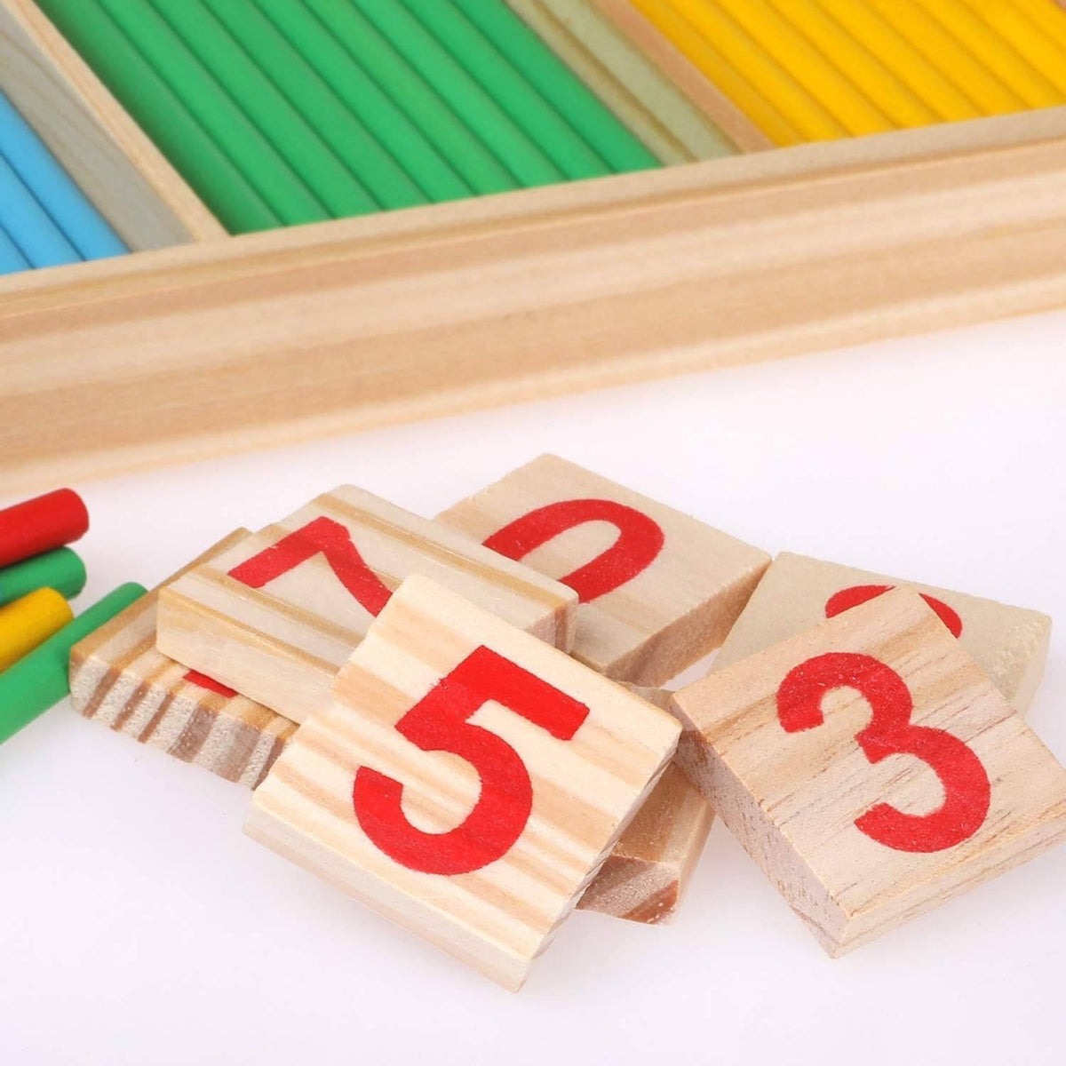 Belro counting sticks educational toy for cats, colorful plastic sticks used for interactive play and training with pets.