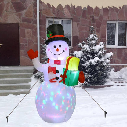 Belro inflatable snowman outdoor Christmas decoration with LED lights, perfect for holiday home and garden decor.