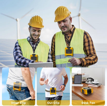 Belro portable handheld mini cooling fan with adjustable settings, ideal for outdoor use and personal cooling.