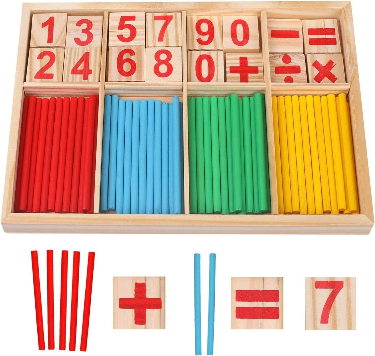 Belro counting sticks educational toy for cats, colorful plastic sticks for interactive play and mental stimulation.