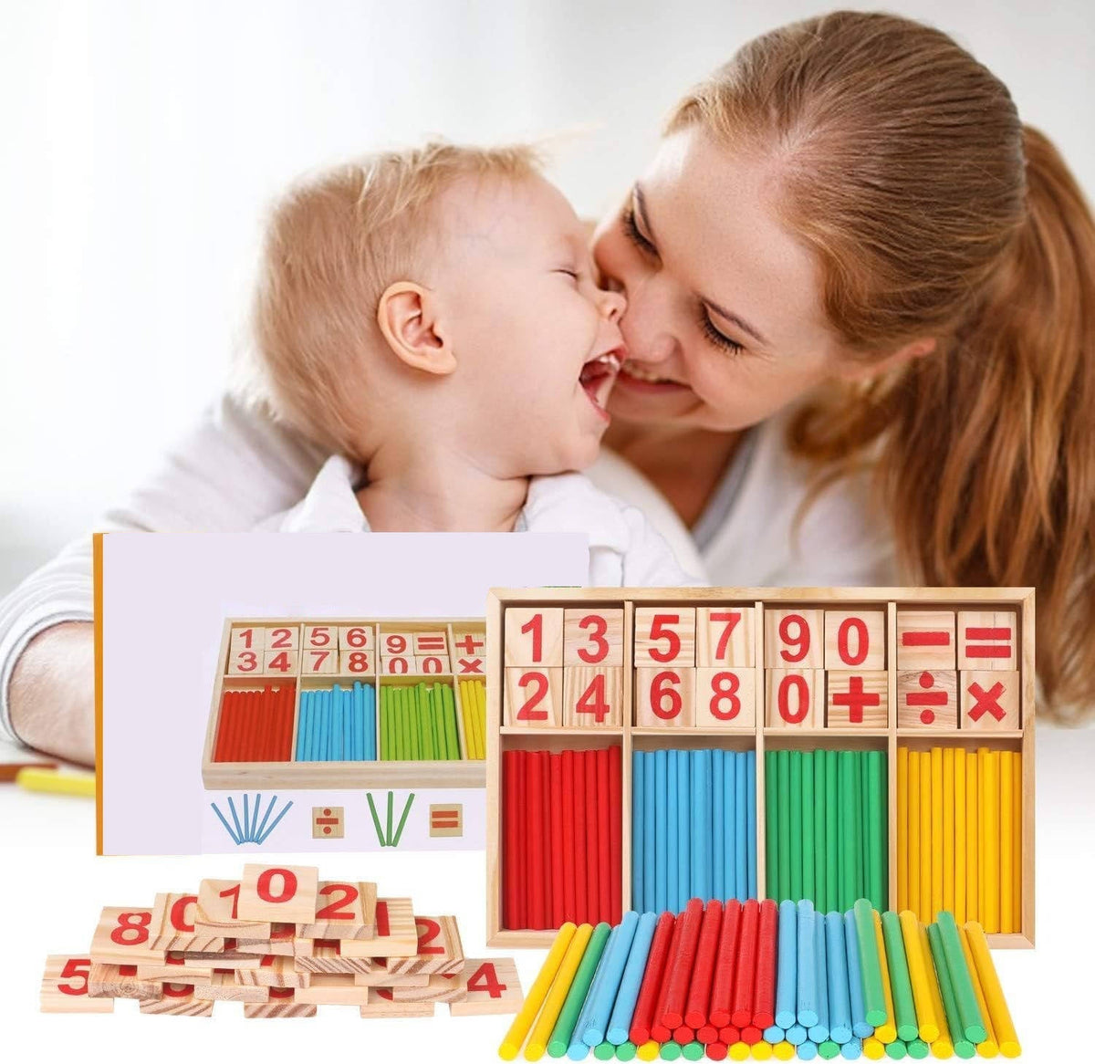 Belro counting sticks educational toy for cats, colorful plastic sticks for interactive play and mental stimulation.