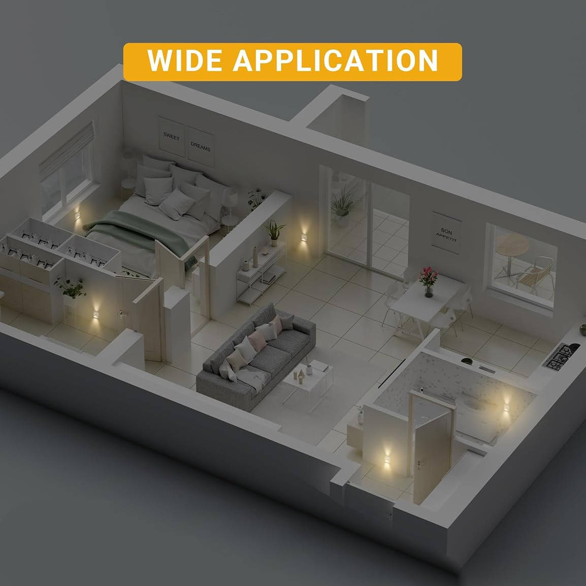 Belro wall socket light, an electronic device with a sleek design, mounted on a wall for illumination or power access.