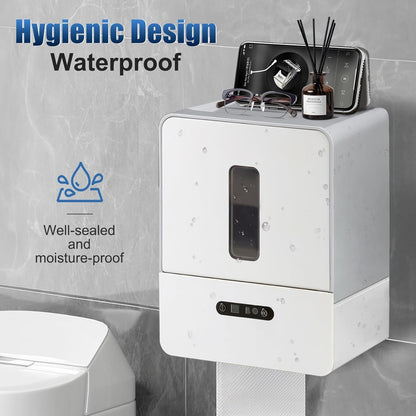 Belro smart touchless paper towel dispenser mounted in a modern kitchen for easy, hygienic paper towel access.