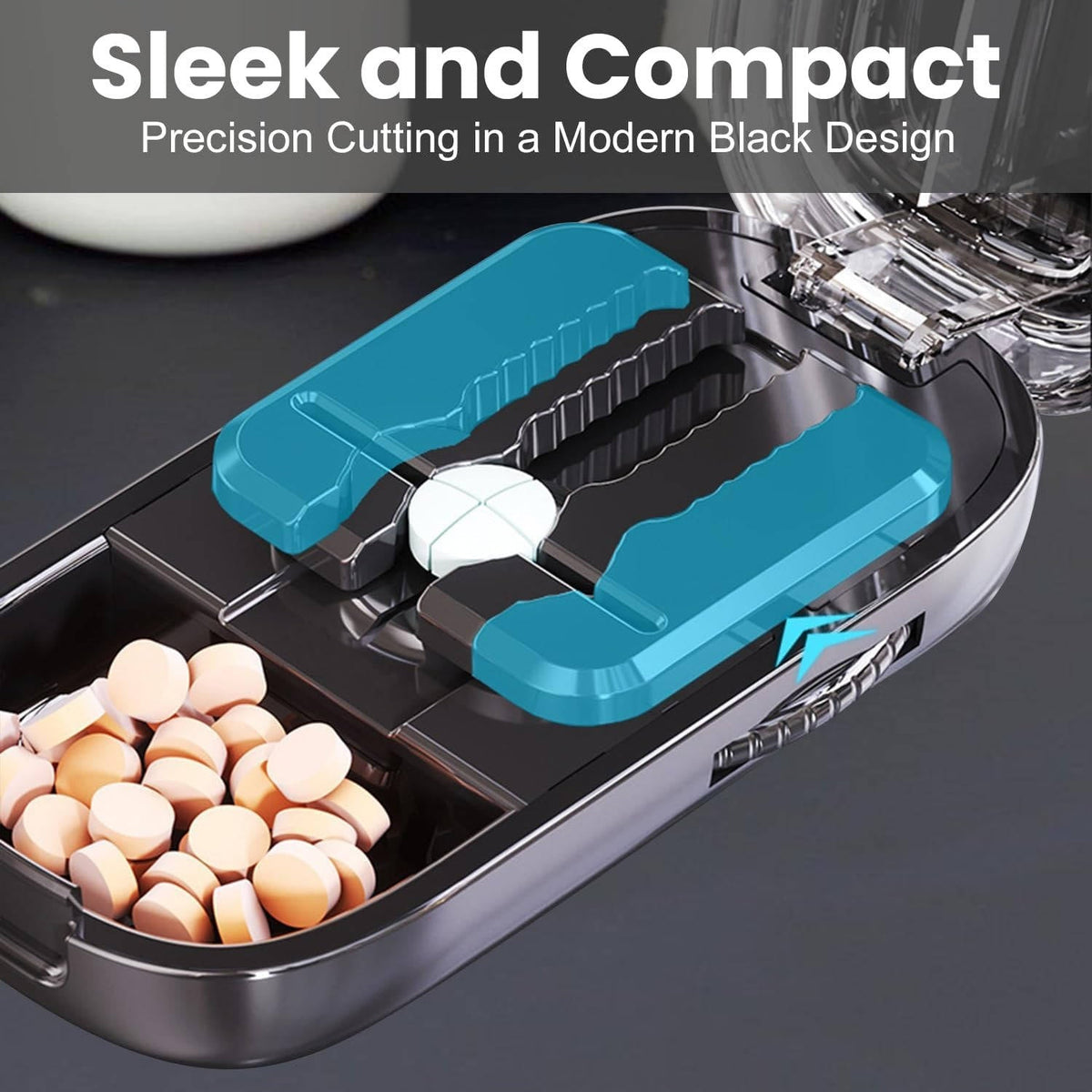 Belro portable pills cutter for health and beauty, compact design with sharp blades for easy tablet splitting