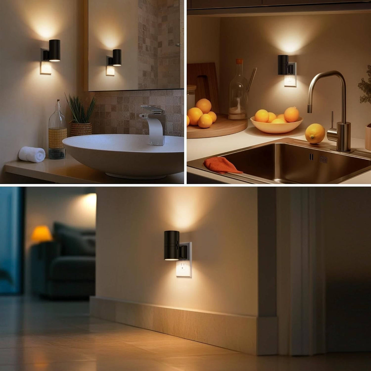 Belro outlets with integrated night lights, electronic power strips with built-in night lighting for convenience and safety.
