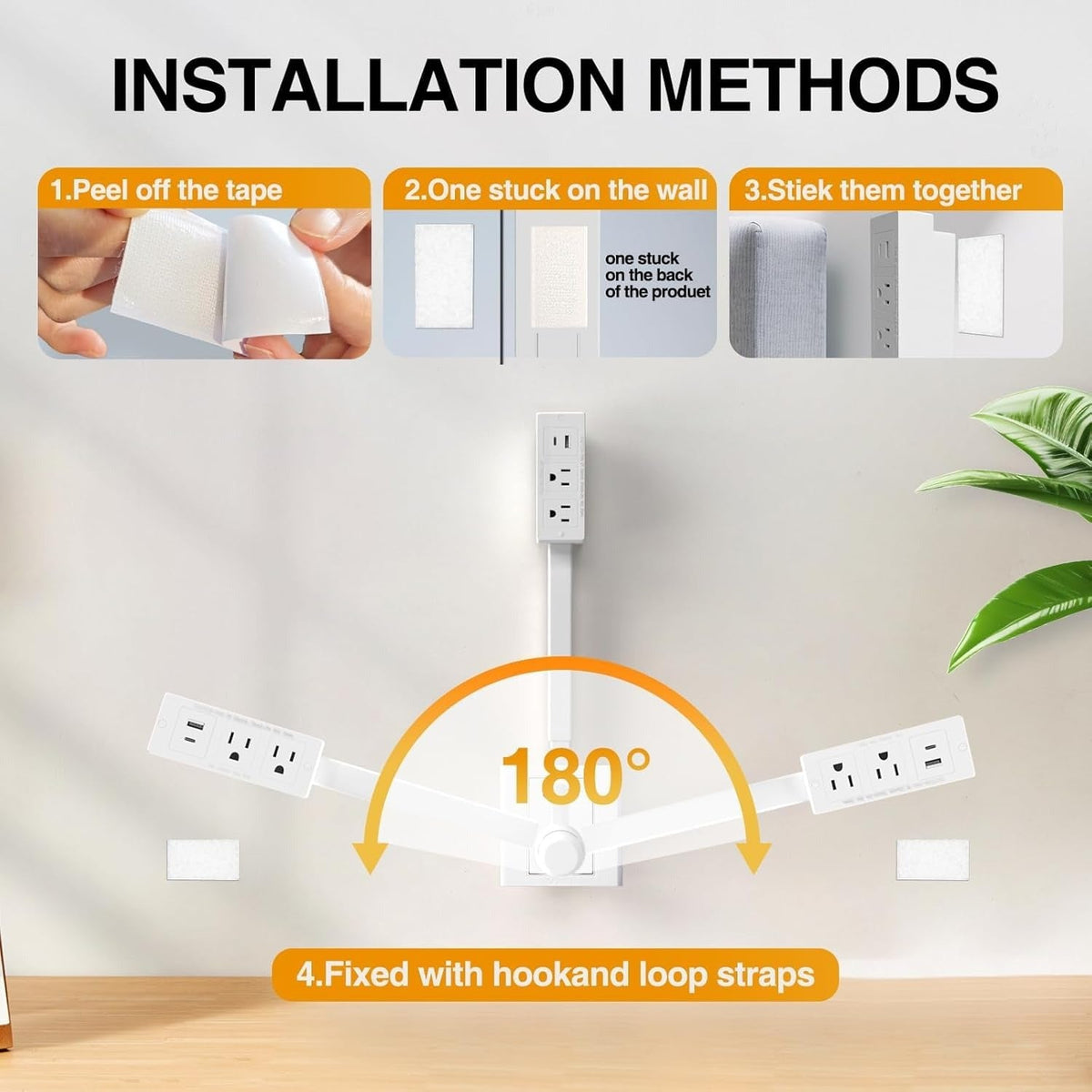 Belro plug-in extender outlet with rotating arm, ideal for power and charging extension cords in electronics setups.