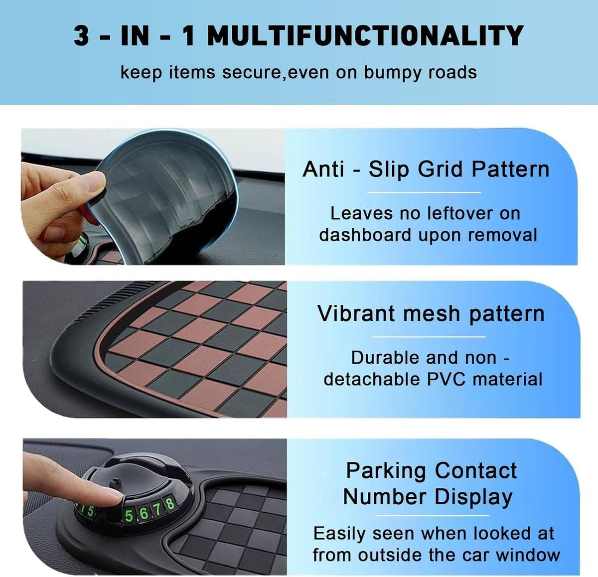 Belro universal car phone holder mounted on a dashboard, compatible with smartphones for secure hands-free use.