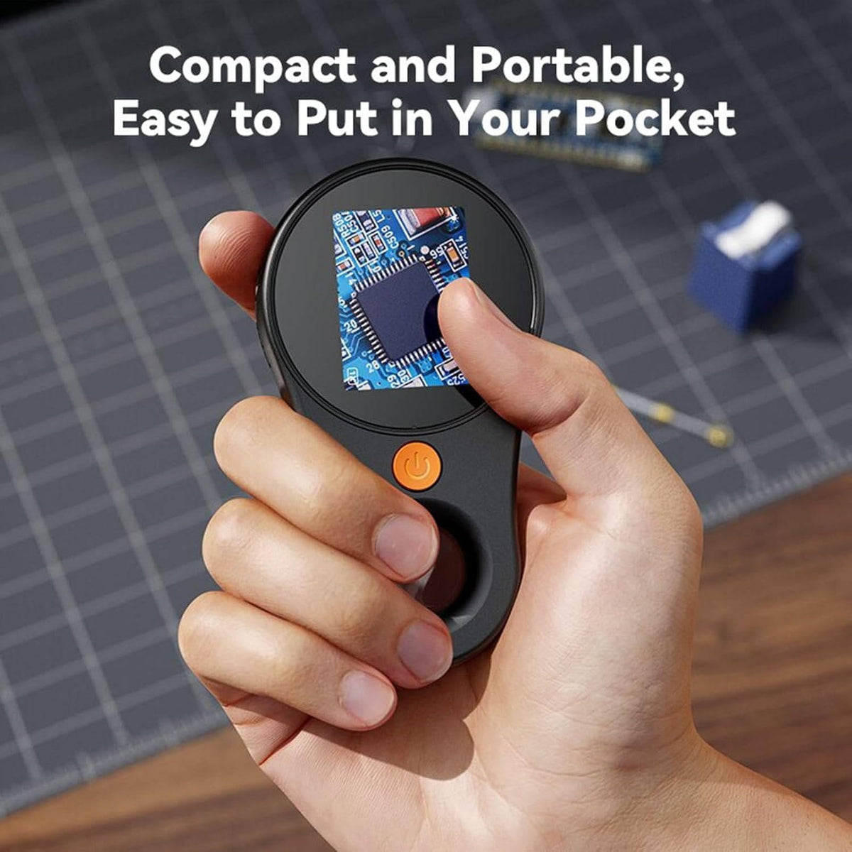 Belro handheld portable microscope with 500X magnification, ideal for inspecting coins and jewelry, compact electronic optical device.