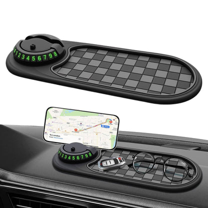 Belro universal car phone holder mounted on a dashboard, holding a smartphone for hands-free use in a vehicle.