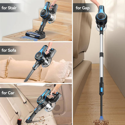 Belro cordless vacuum cleaner for home cleaning, lightweight with a sleek design and adjustable wand for versatile use.