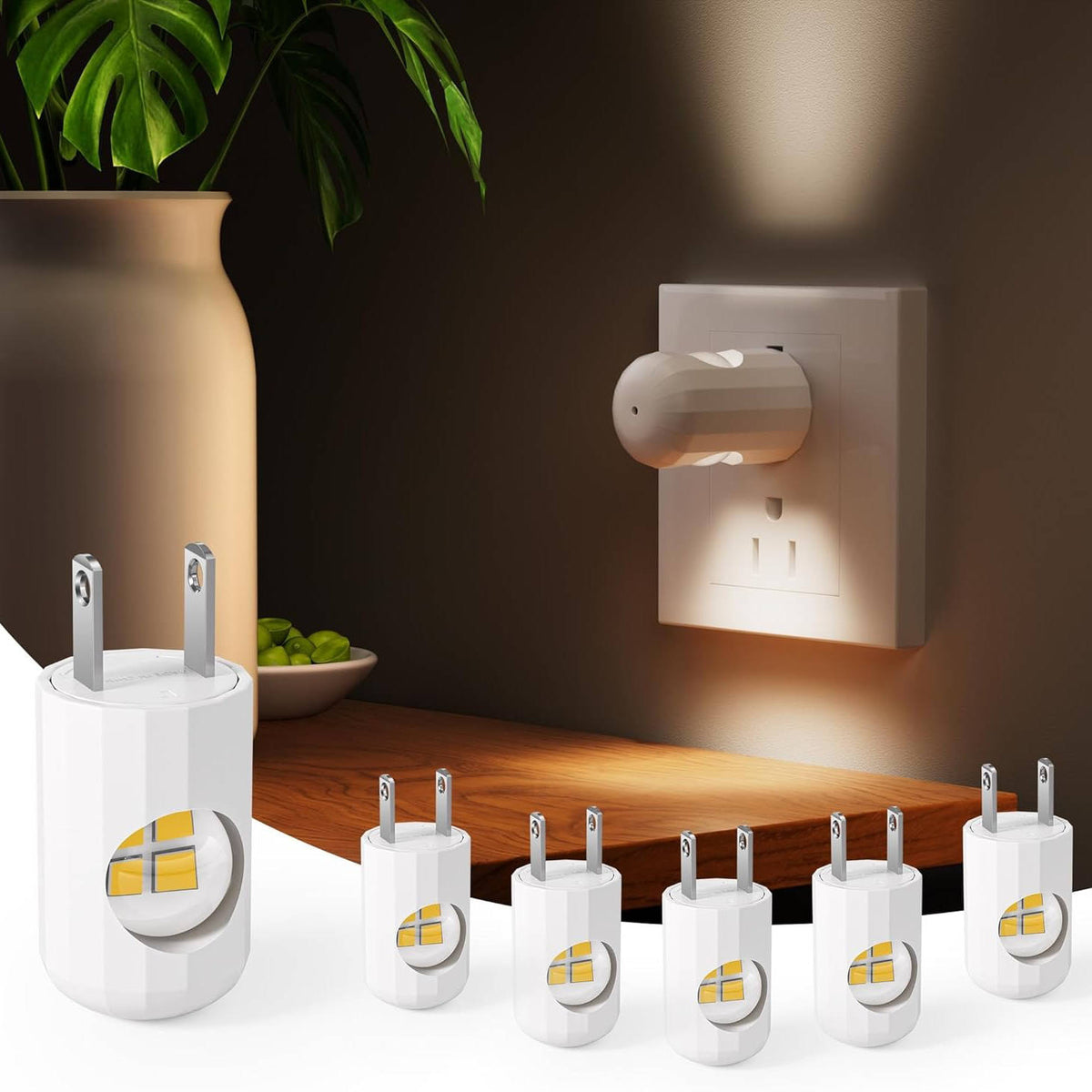 Belro wall socket light mounted on a wall, showcasing its sleek electronic design and easy-to-use power outlet.