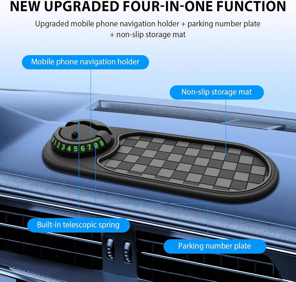 Belro universal car phone holder mounted on vehicle dashboard, adjustable mount for smartphones in electronics and phone accessories.