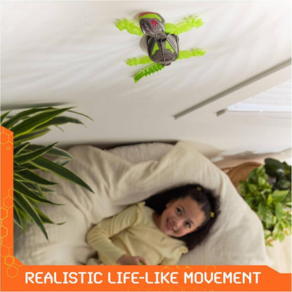 Belro RC Toys Wall Crawler climbing on a wall, showcasing its remote-controlled design and compact size for kids and enthusiasts.