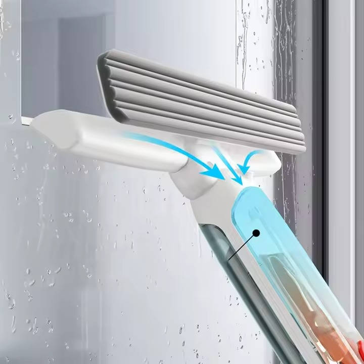 Belro long handle telescopic window cleaner tool with extendable pole for easy, streak-free cleaning of high and hard-to-reach windows.
