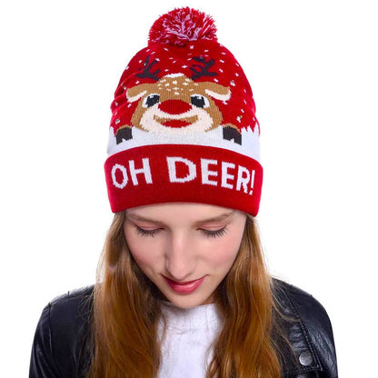 Men's Belro Light Up Christmas Hat with festive design, illuminated holiday accessory for men's holiday clothing.