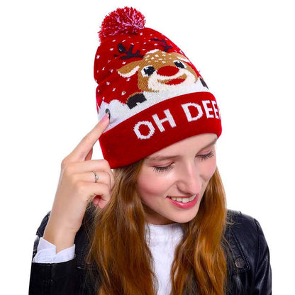 Belro light-up Christmas hat for men with festive lights and holiday design, perfect for holiday parties and celebrations.