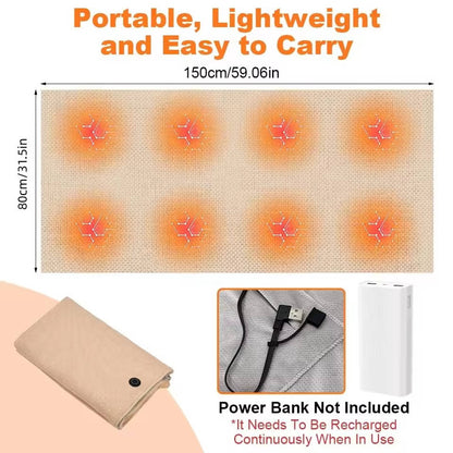 Belro portable heated shawl blanket in cozy fabric, designed for warmth and comfort at home or on the go.