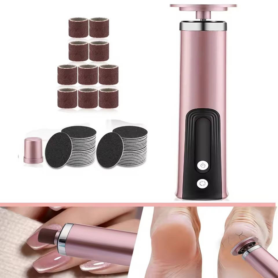 Belro electric callus remover for soft feet, handheld skin care device with a rotating head for smooth, healthy skin.