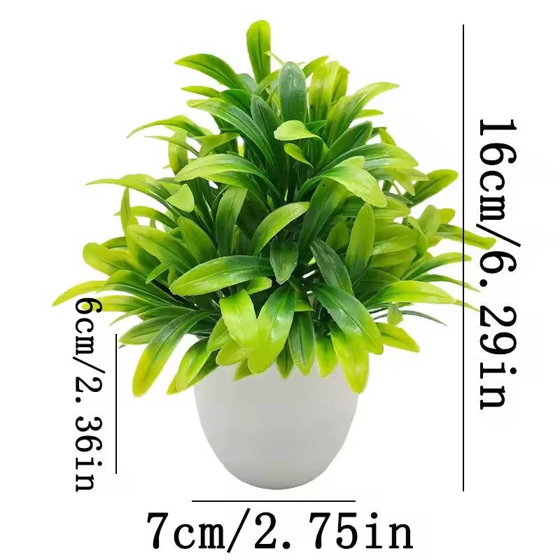 Artificial plants with decorative pots from Belro, ideal for home and garden decor, shown in a stylish arrangement.