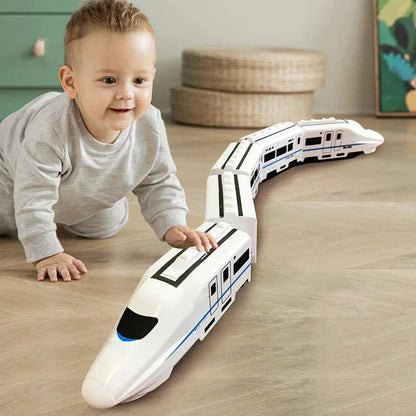 Belro automotive train toy for toddlers, featuring fun and interactive design with colorful train cars and playful details.