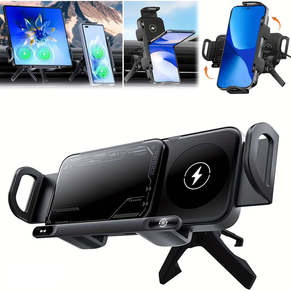 Belro wireless fast charger for phone and tablet, compact electronics device with sleek design for charging smartphones and tablets.