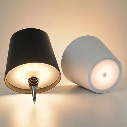 Wireless Bottle Lamp by Belro, modern LED night light with sleek design inside a clear glass bottle for ambient lighting.