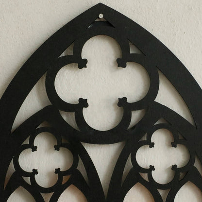 Set of three Gothic wall decor pieces by Belro, featuring dark, ornate metal designs for home and garden decoration.