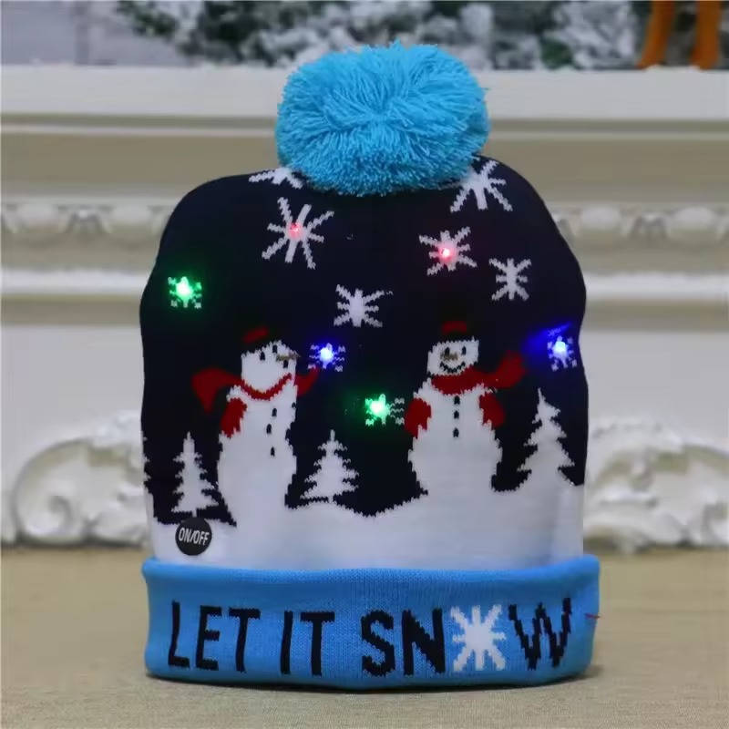 Belro men's light-up Christmas hat with festive red and white design, featuring built-in LED lights for holiday cheer.