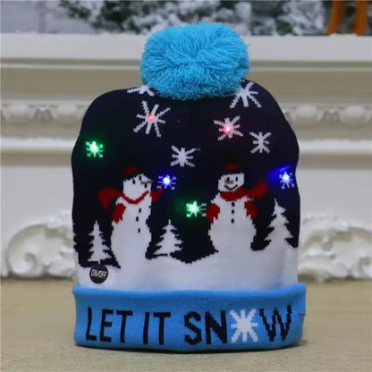 Belro men's light-up Christmas hat with festive red and white design, featuring built-in LED lights for holiday cheer.