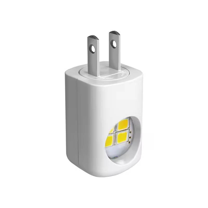 Belro wall socket light mounted on a wall, showcasing a sleek electronic design with integrated lighting features.