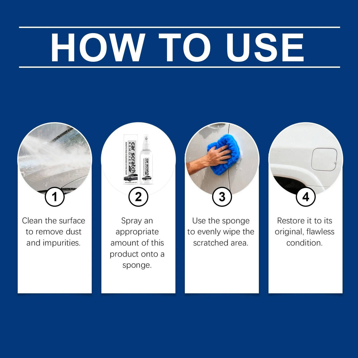 Belro Car Scratch Remover Spray for home and garden use, showing the spray bottle with a sleek design and clear label.