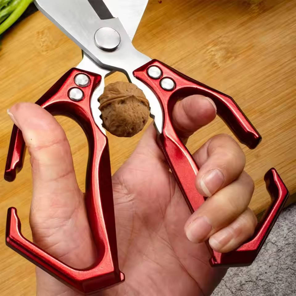Belro kitchen shears with stainless steel blades and ergonomic handles, ideal for cutting herbs, packaging, and kitchen tasks.