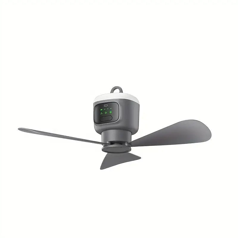 Belro portable wireless ceiling fan for outdoor use, featuring compact design and adjustable blades for outdoor home and garden cooling.