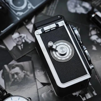 Vintage Belro digital camera with retro design, black body, lens, and controls, used for photography and digital imaging.