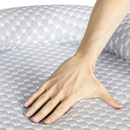 Belro orthopedic cooling dog bed with plush fabric, supportive foam, and cooling gel layer for comfortable pet rest.
