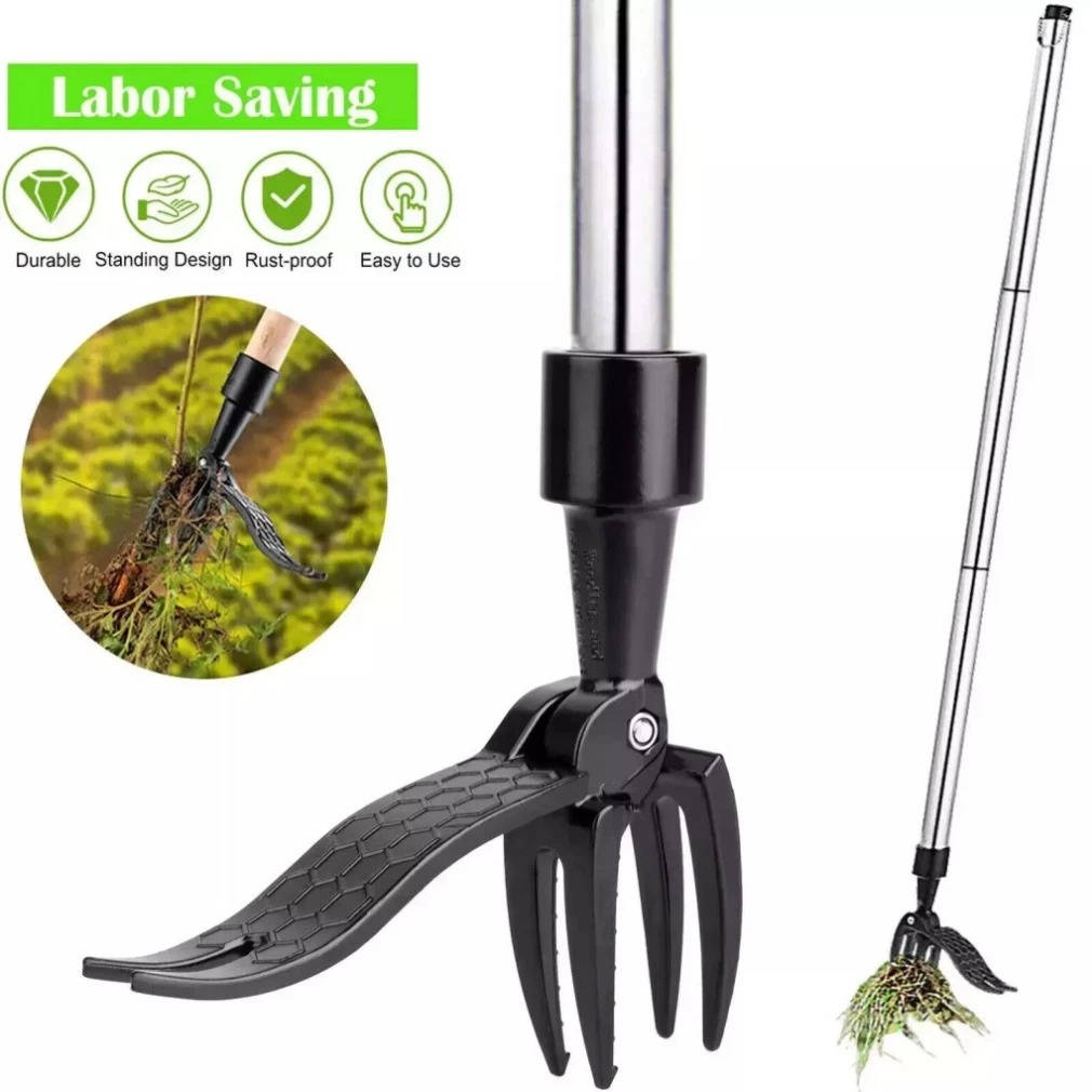 Belro stand-up weed puller tool for men, featuring ergonomic handle and sturdy design for easy weed removal outdoors.