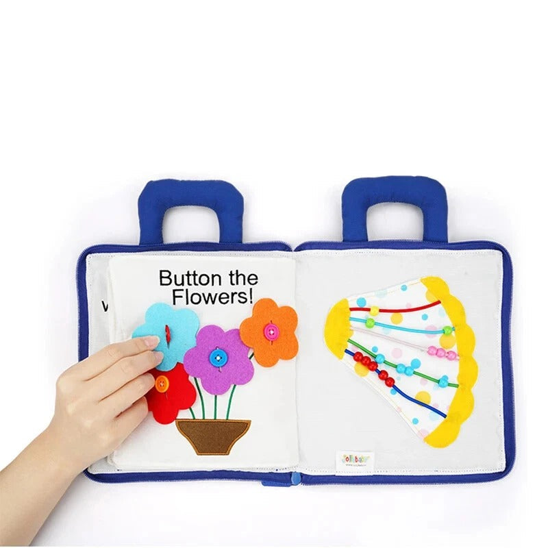 Belro Montessori Baby Book for 1 Year Old, soft cloth clothing for toddlers, designed for early learning and comfort.