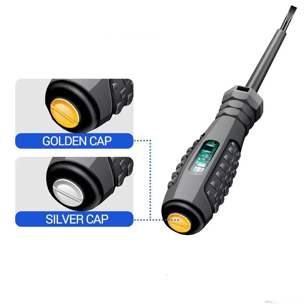 Belro non-contact electrical test screwdriver for electronics testing, featuring a safety voltage detector and ergonomic handle.